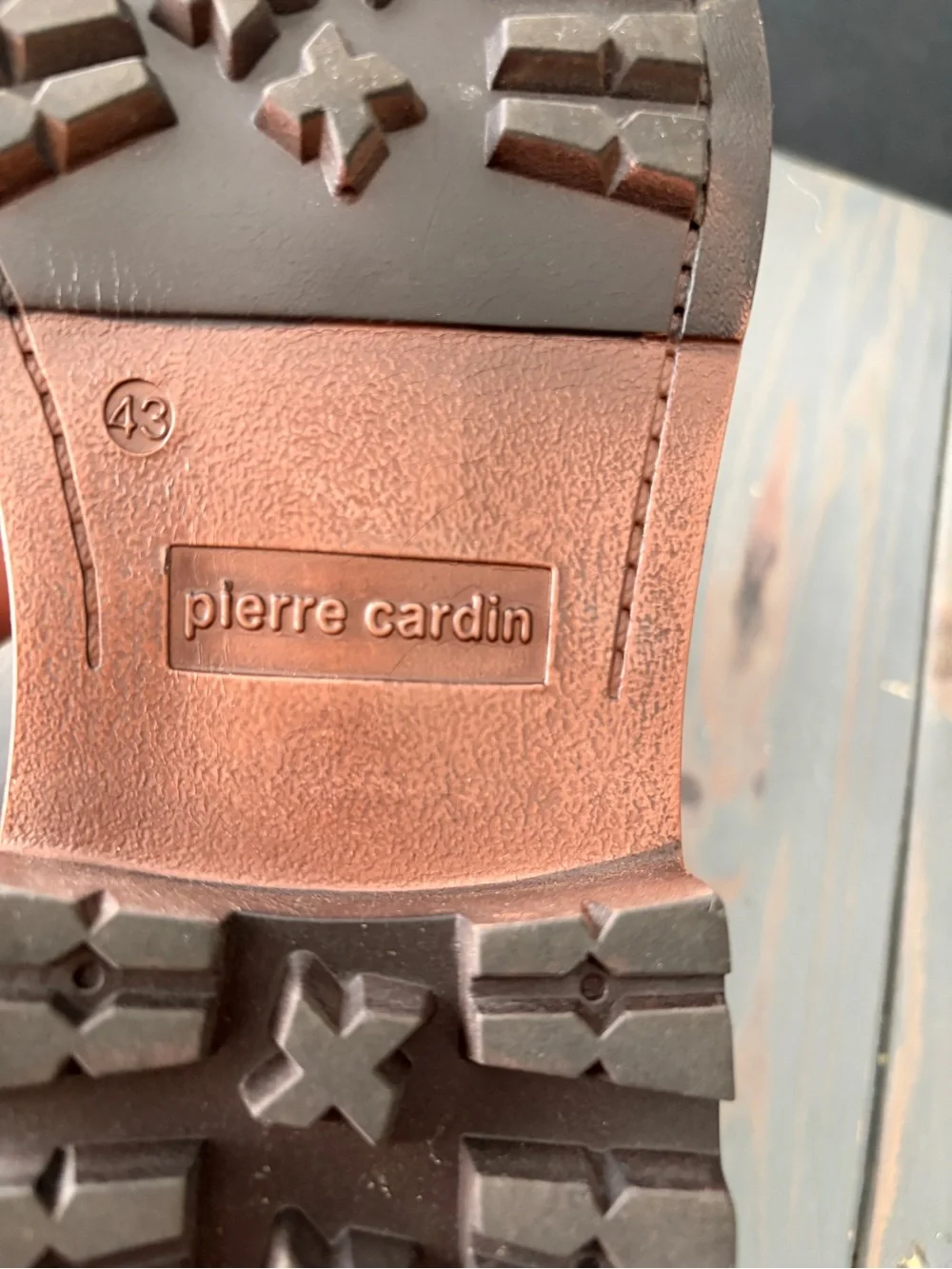 Pierre Cardin Men's Cognac Brown Leather Derby Shoes - 43/9